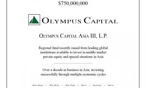 Olympus Capital Raises US$750 Million for Fourth Asian Regional Fund